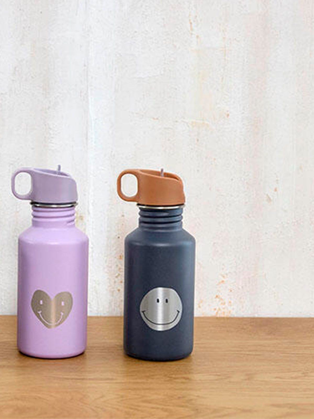 BOTELLA ACERO INOX HEART LILAC Lassig KIDSME