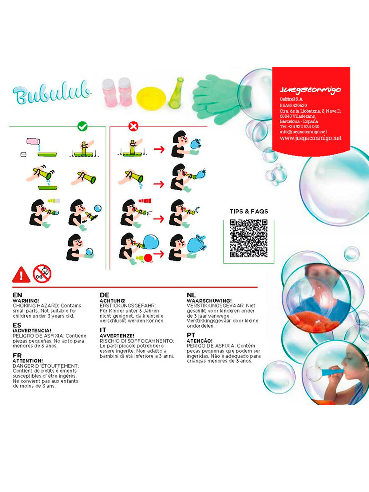 BUBULUB KIT DE BURBUJAS Juega Conmigo KIDSME
