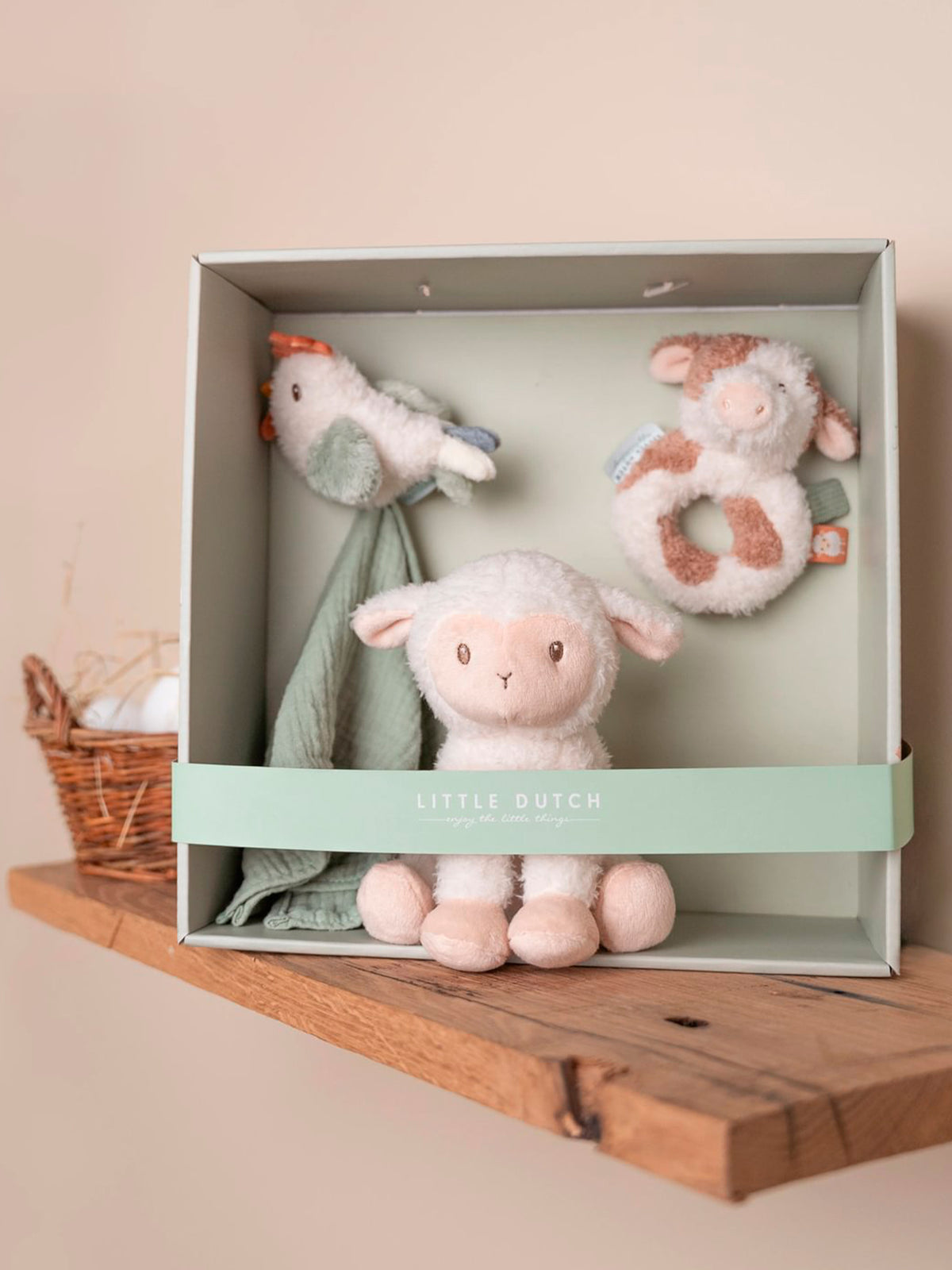 CAJA REGALO BEBÉ PEQUEÑA GRANJA Little dutch KIDSME