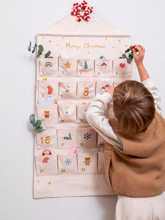 CALENDARIO ADVIENTO TELA BORDADO Monneka KIDSME
