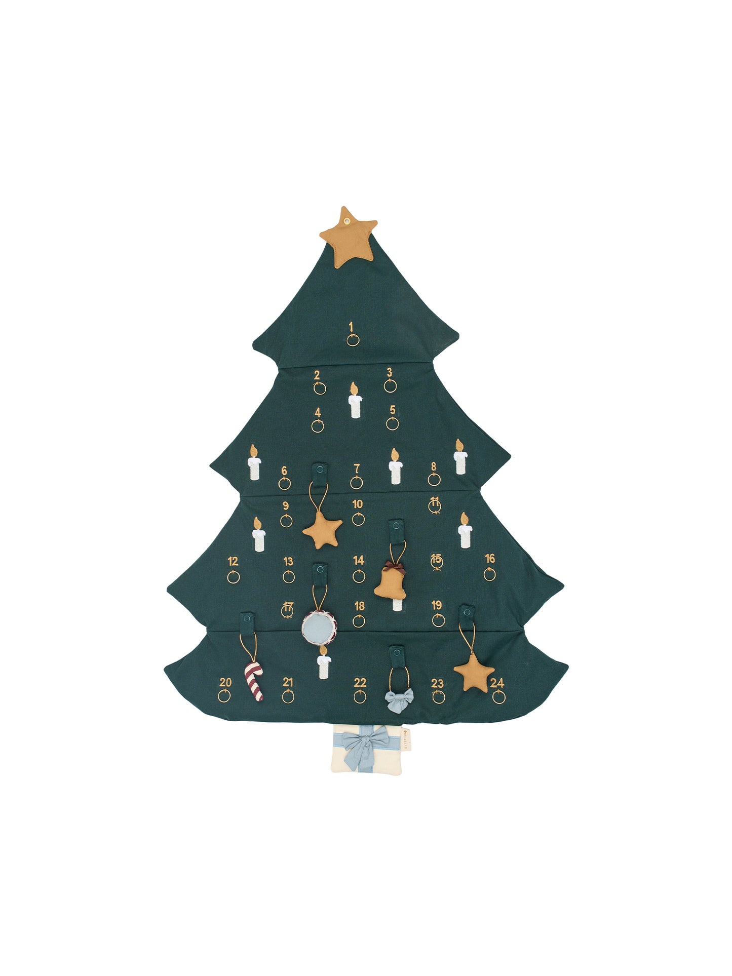 OCHER EMBROIDERED ADVENT CALENDAR
