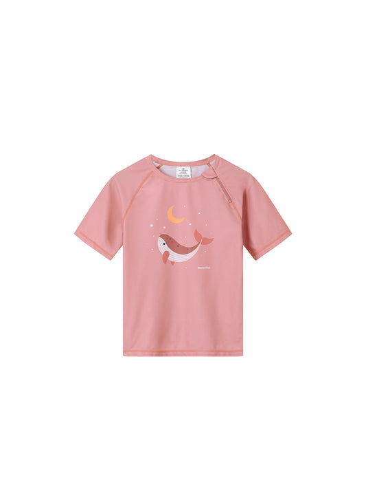 CAMISETA PROTECCIÓN SOLAR WHALE PINK Monneka KIDSME