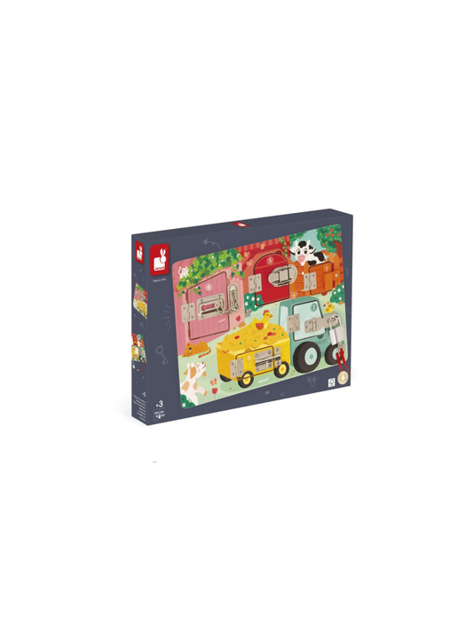 TABLERO DE CERRADURAS - LA GRANJA Janod KIDSME