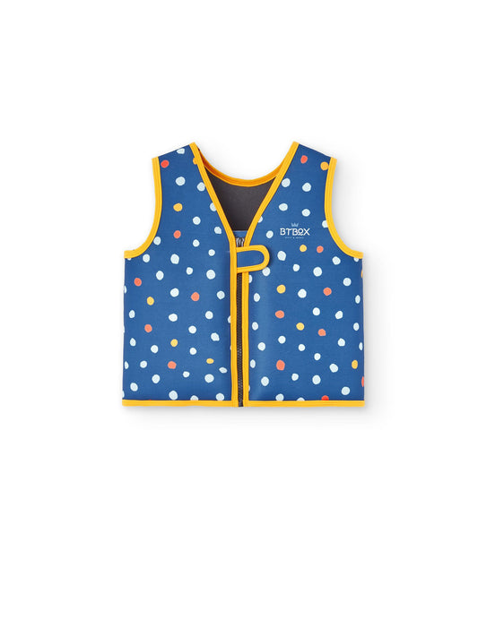 CHALECO FLOTADOR LUNARES NAVY 1-2 AÑOS BTBOX KIDSME