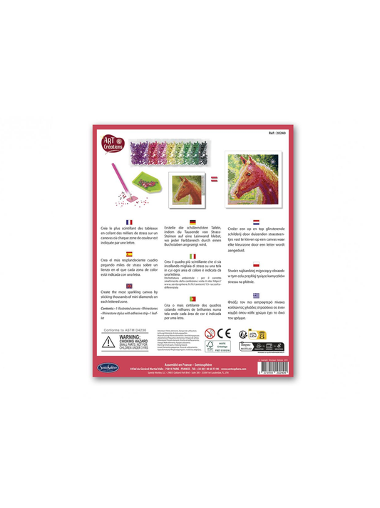 CUADRO MOSAICO DIAMANTES CABALLO