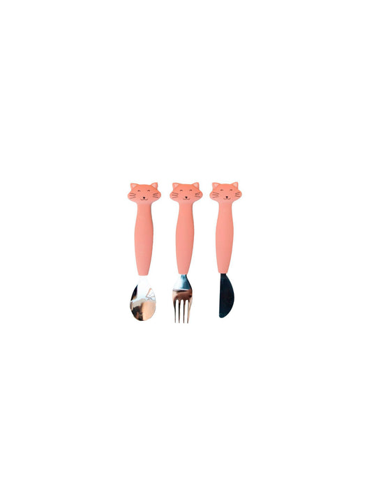 CUBIERTOS SILICONA 3 PIEZAS CAT Trixie KIDSME