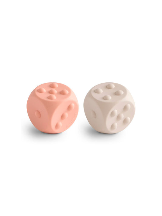 DADOS SILICONA SENSORIALES BLUSH/SAND Mushie KIDSME