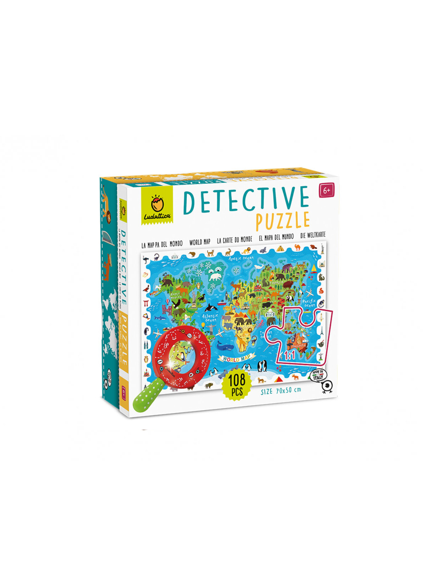 DETECTIVE PUZZLE - MAPAMUNDI DE LOS ANIMALES