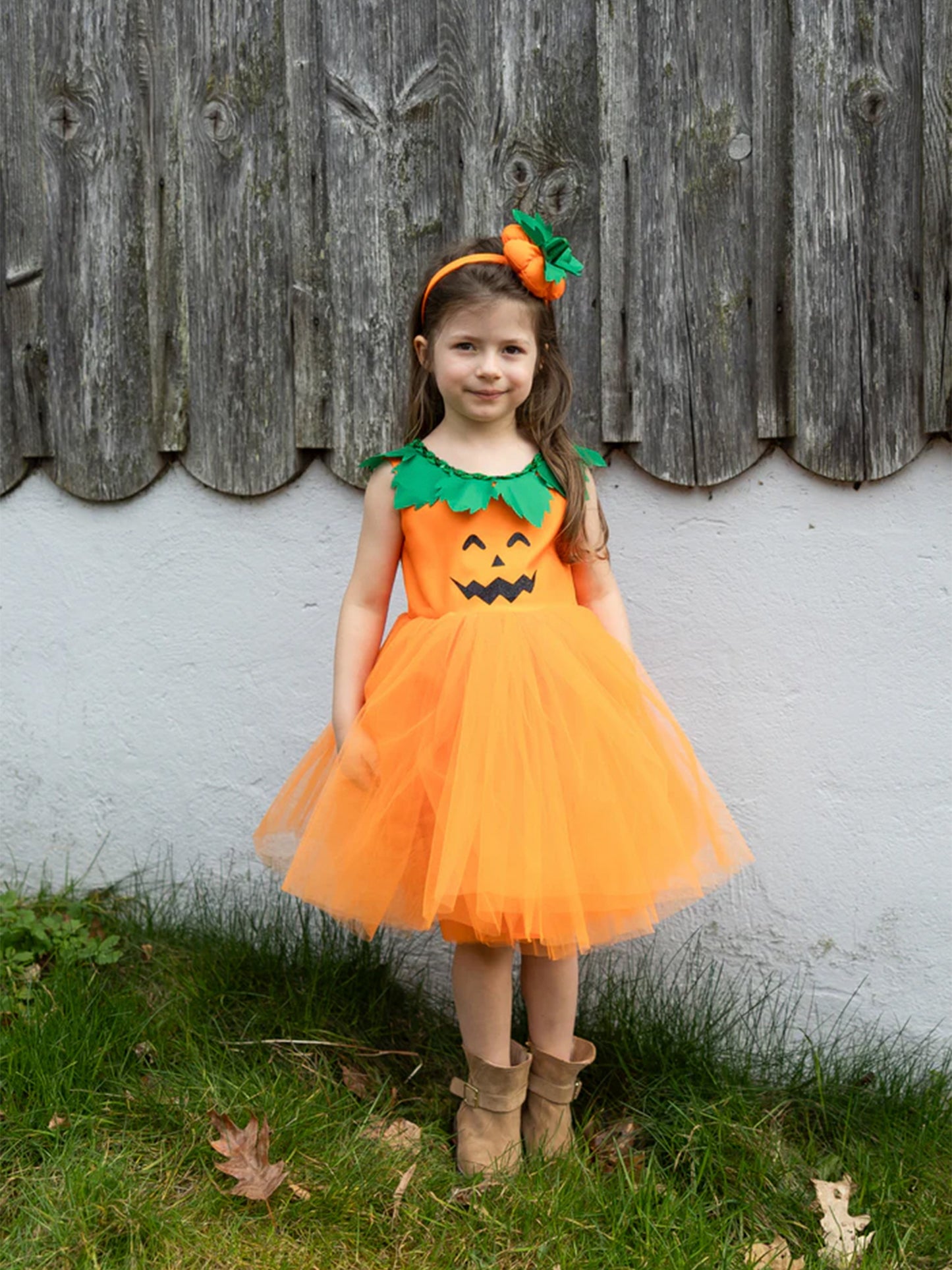VESTIDO + DIADEMA PRINCESA PUMPKIN