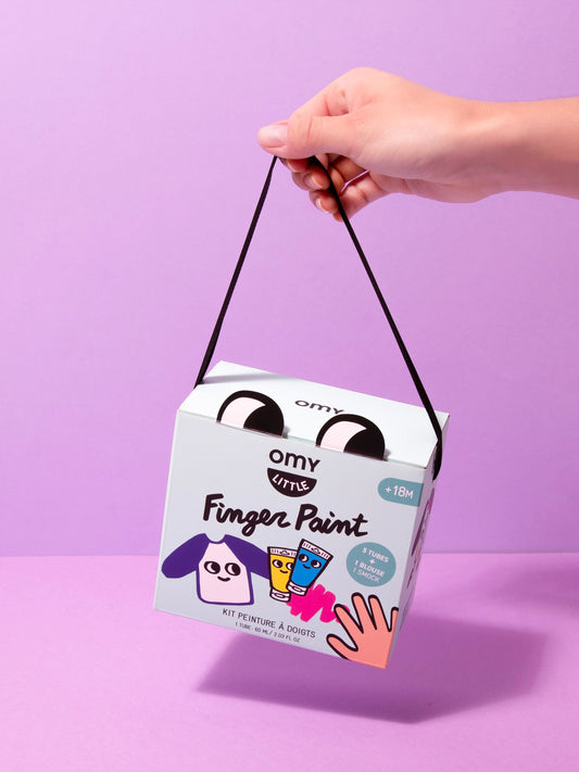 PINTURAS PARA DEDOS + DELANTAL Omy KIDSME