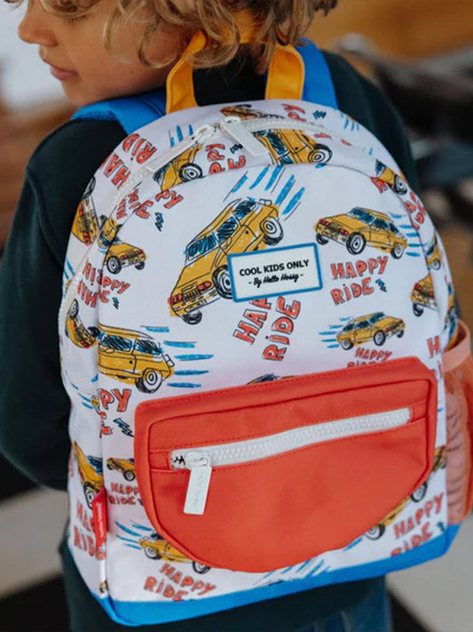 MOCHILA MINI PLÁSTICO RECICLADO HAPPY RIDE Hello Hossy KIDSME