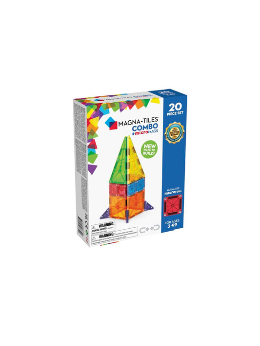 MAGNA-TILES 20 PIEZAS COMBO + MICROMAGS