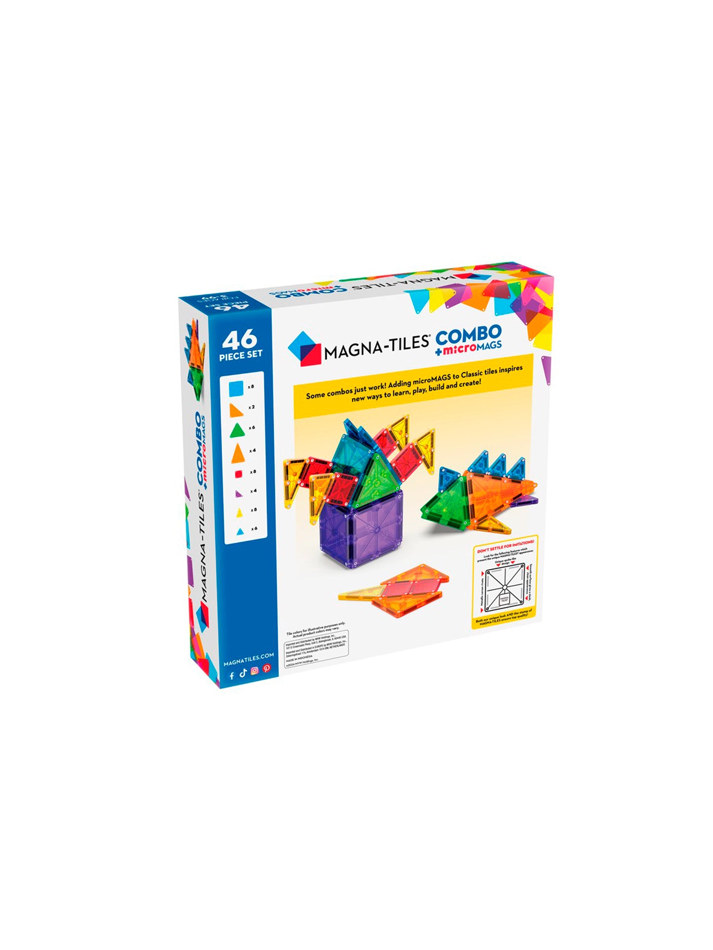 MAGNA-TILES 46 PIEZAS COMBO + MICROMAGS