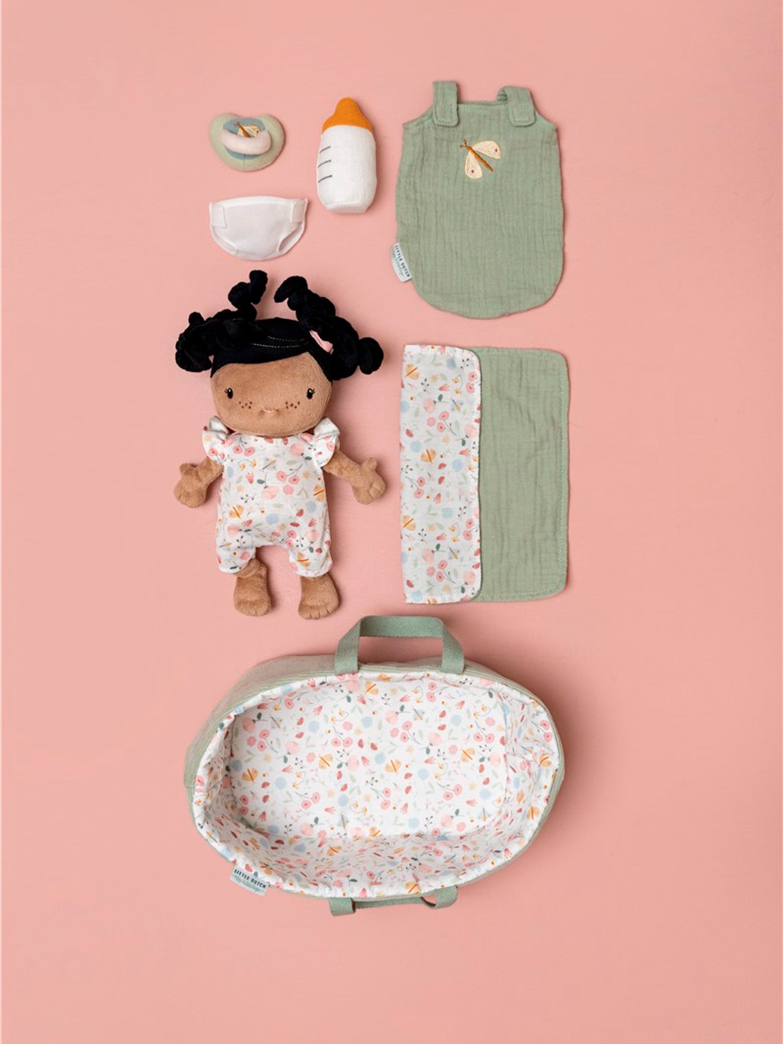 Muñeca peluche con capazo Evi - Little Dutch | KIDSME