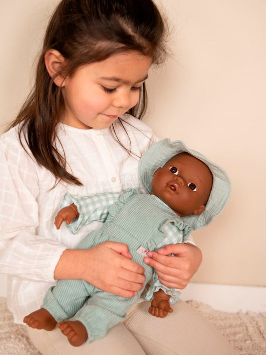 ROPA DE MUÑECA CUADROS VERDE Little dutch KIDSME