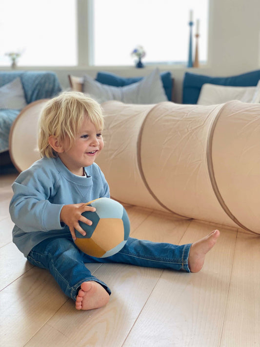 PELOTA SUAVE TELA BLUE MIX Fabelab KIDSME