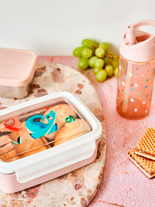 CAJA ALMUERZO ACERO INOXIDABLE DINO Petit Monkey KIDSME