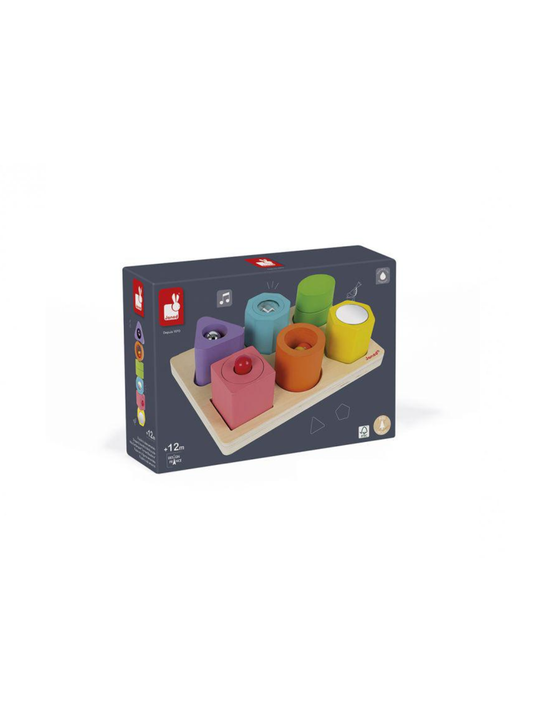 PUZLE CON 6 FIGURAS SENSORIALES I WOOD Janod KIDSME