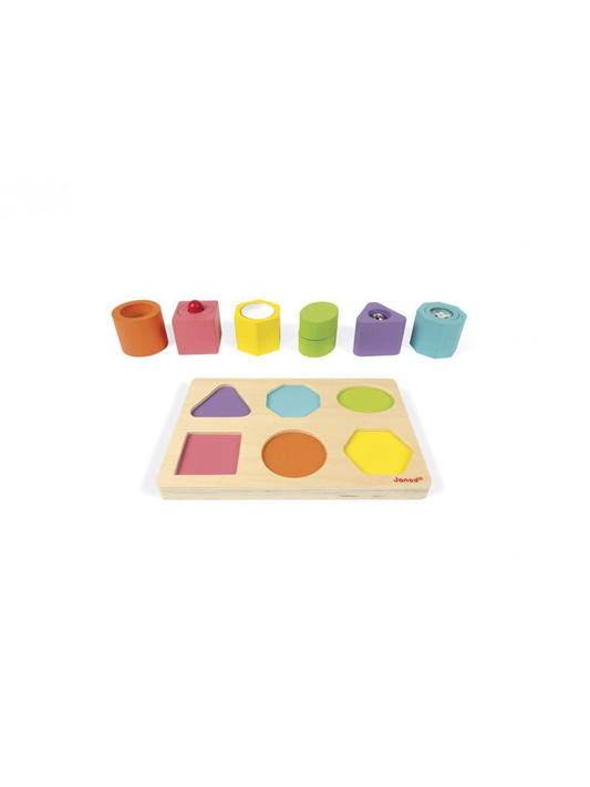 PUZLE CON 6 FIGURAS SENSORIALES I WOOD Janod KIDSME