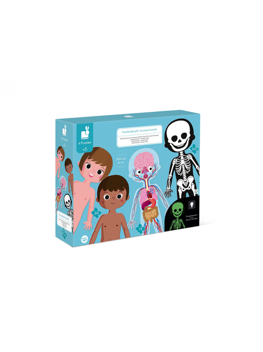 4 PUZZLES EL CUERPO HUMANO Janod KIDSME