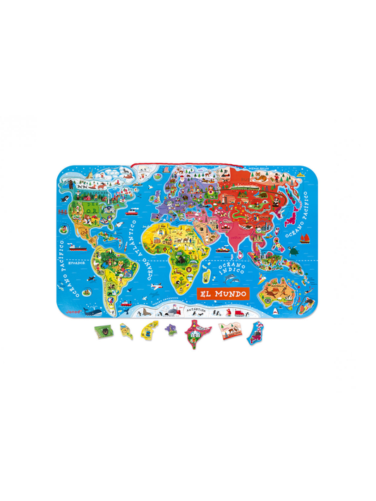 PUZZLE MAGNÉTICO ATLAS MUNDIAL Janod KIDSME