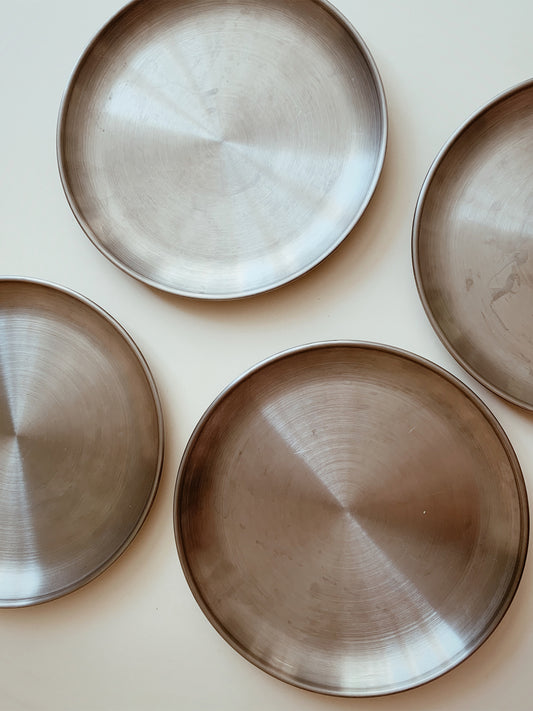 4 PLATOS DE ACERO INOXIDABLE HAPS Nordic KIDSME