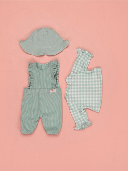 ROPA DE MUÑECA CUADROS VERDE Little dutch KIDSME