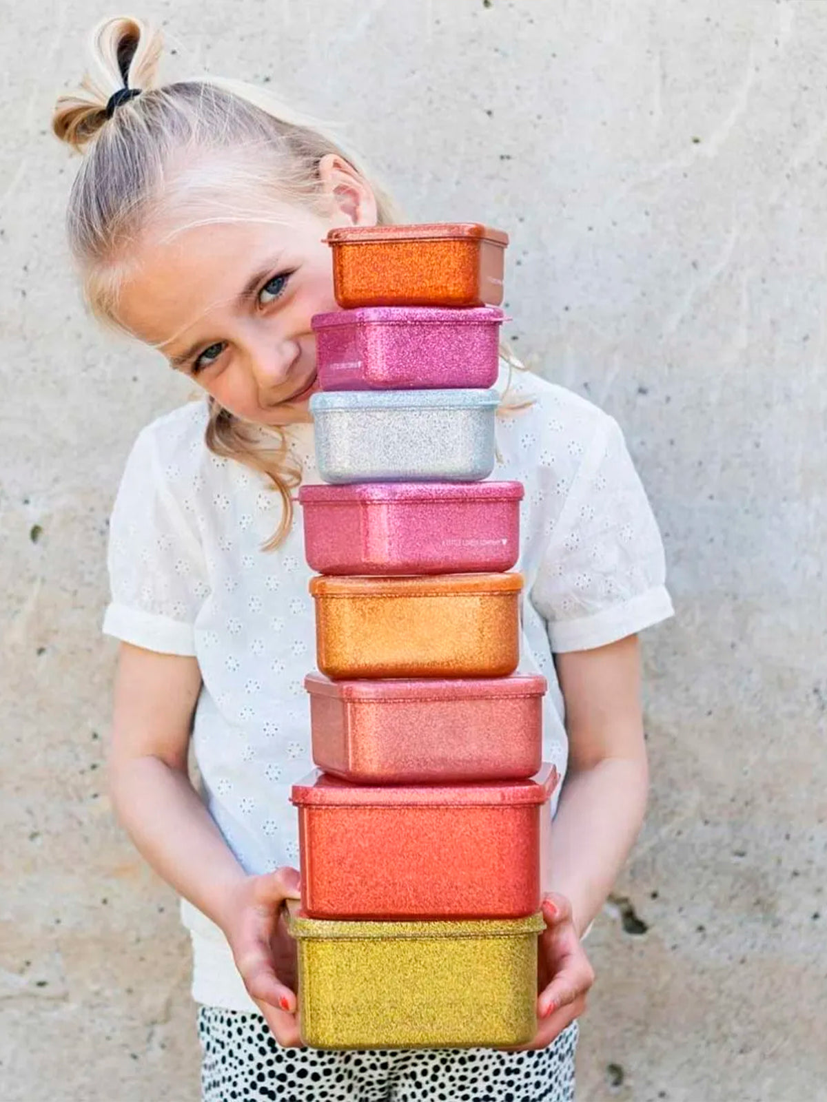 SET 4 CAJAS DE ALMUERZO GLITTER A little lovely company KIDSME