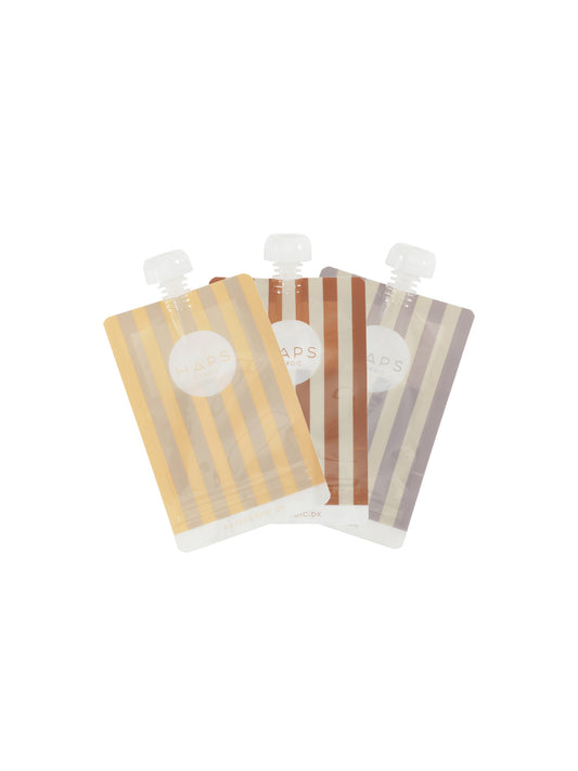 SET 3 BOLSAS PARA SMOOTHIE MARINE STRIPES HAPS Nordic KIDSME