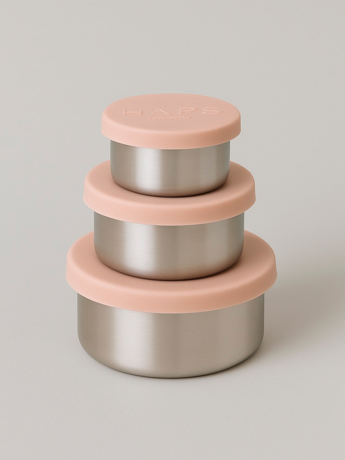 SET 3 TUPPERS REDONDOS ACERO INOX BLUSH