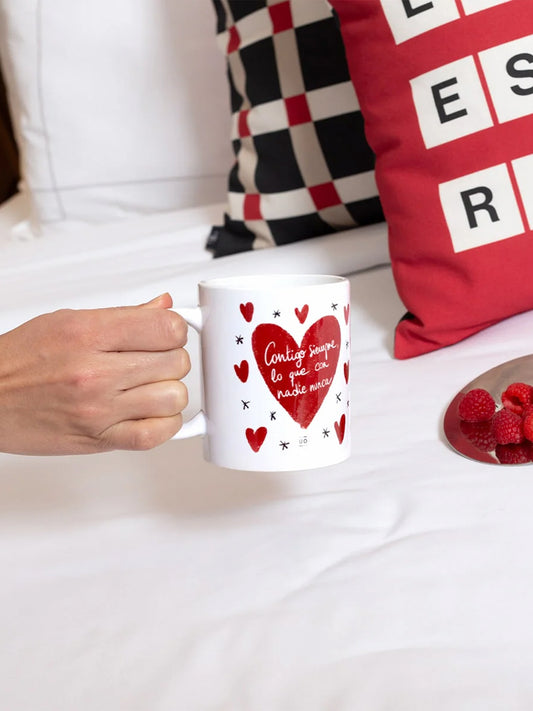 TAZA "CONTIGO SIEMPRE, LO QUE CON NADIE NUNCA"