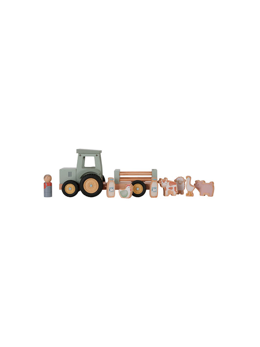 TRACTOR GRANJA CON TRAILER Little dutch KIDSME