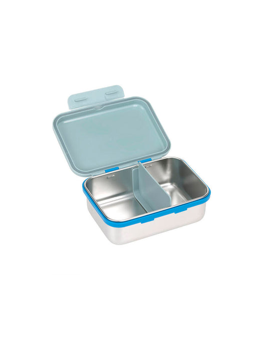 TUPPER-CAJA ALMUERZO ACERO INOX EXPLORER BLUE Lassig KIDSME