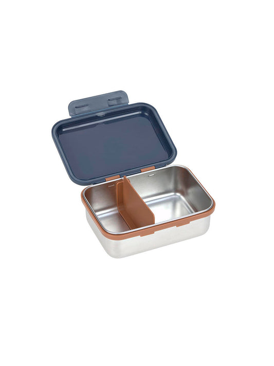 TUPPER-CAJA ALMUERZO ACERO INOX SMILE NAVY Lassig KIDSME