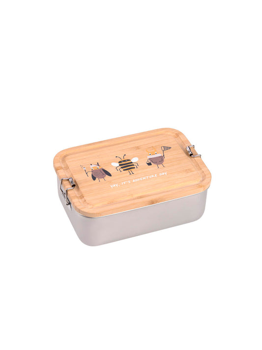 TUPPER-CAJA ALMUERZO ACERO INOX NATURE Lassig KIDSME