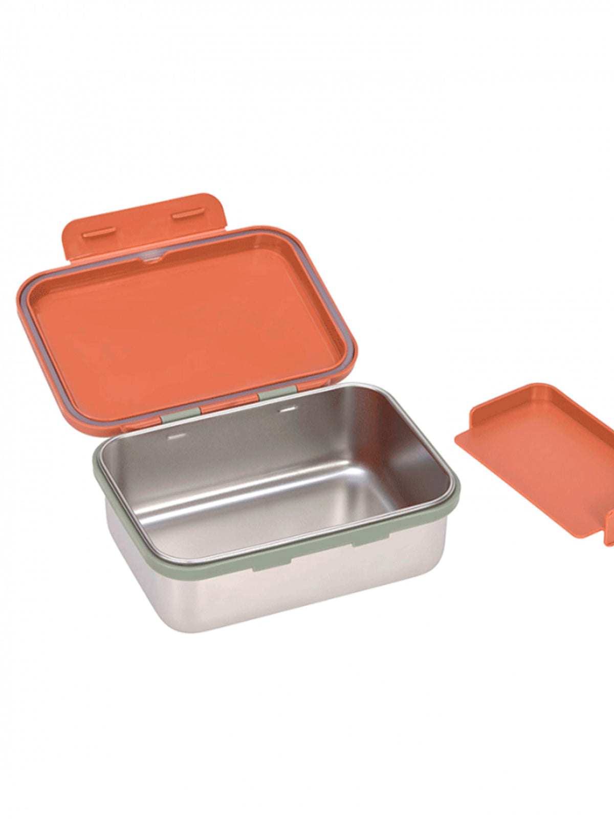 TUPPER-CAJA ALMUERZO ACERO INOX HAPPY PRINT CARAMEL Lassig KIDSME