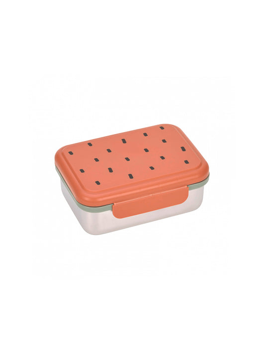 TUPPER-CAJA ALMUERZO ACERO INOX HAPPY PRINT CARAMEL Lassig KIDSME