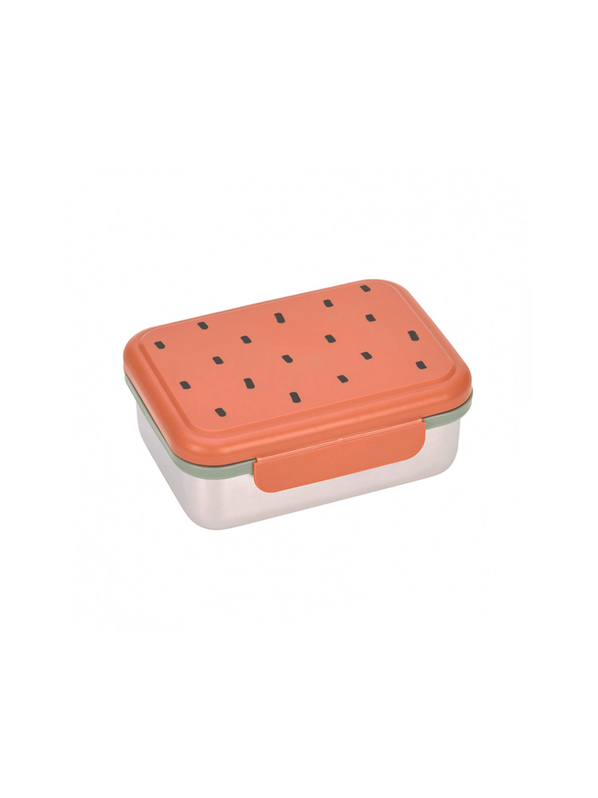 TUPPER-CAJA ALMUERZO ACERO INOX HAPPY PRINT CARAMEL Lassig KIDSME