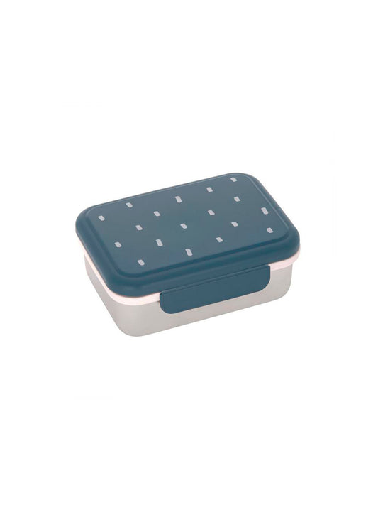 TUPPER-CAJA ALMUERZO ACERO INOX HAPPY PRINT BLUE Lassig KIDSME