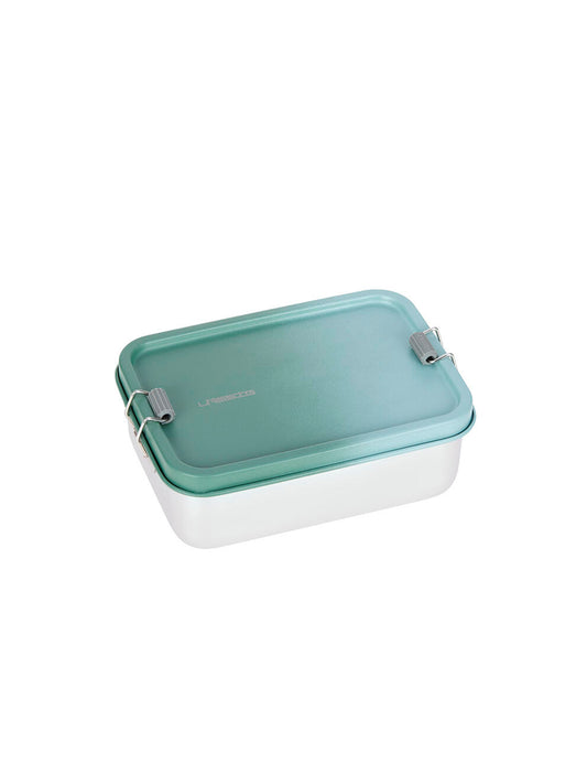 TUPPER-CAJA ALMUERZO ACERO GREEN Lassig KIDSME