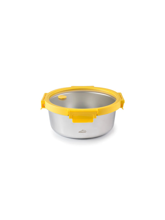 TUPPER CAJA ACERO REDONDO 700ml. APTO HORNO/MICROONDAS Lacor KIDSME