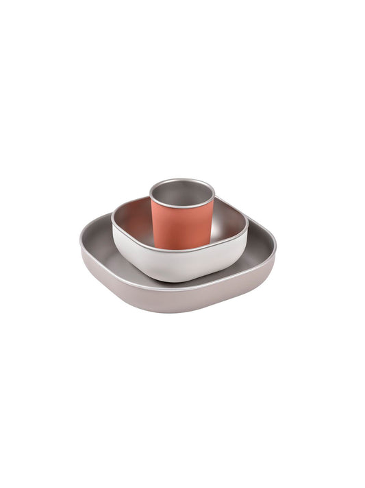 VAJILLA INOX TERRACOTA