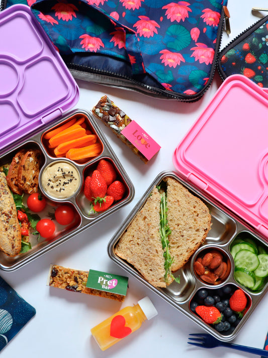 YUMBOX PRET ACERO INOX 4 SECCIONES ROSA