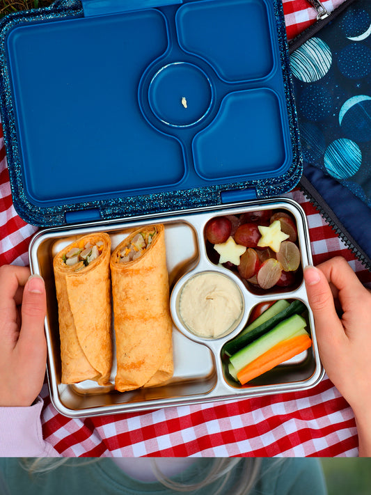 YUMBOX PRET ACERO INOX 4 SECCIONES GLITTER Yumbox KIDSME