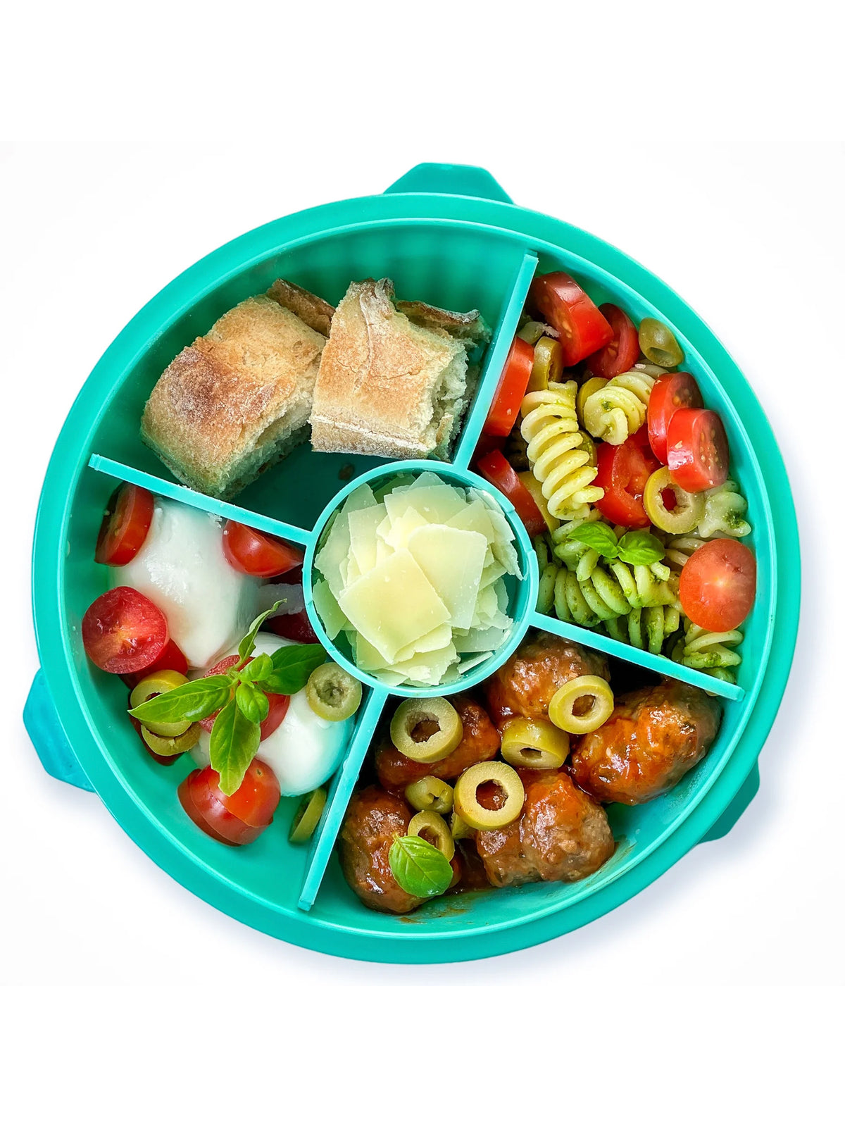 YUMBOX POKE BOWL 3 SECCIONES AQUA Kidsme Store KIDSME