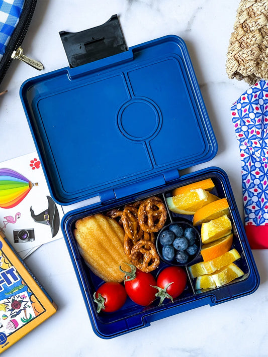 YUMBOX SNACK 3 SECCIONES DINOSAUR BLUE Yumbox KIDSME