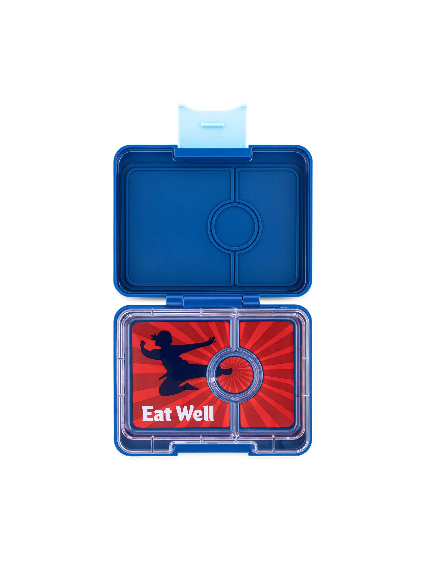 YUMBOX SNACK 3 SECTIONS DINOSAUR BLUE