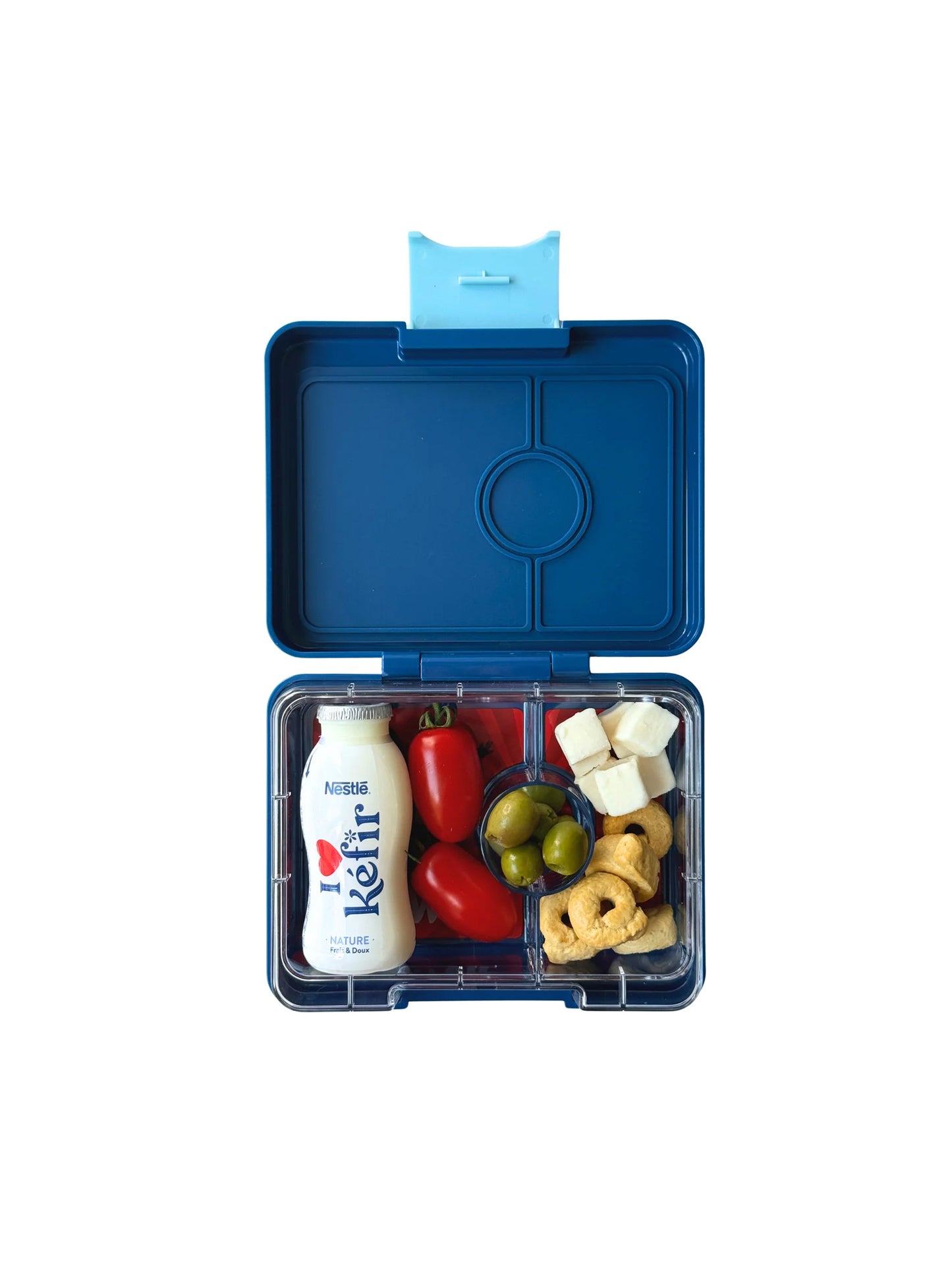 YUMBOX SNACK 3 SECTIONS DINOSAUR BLUE