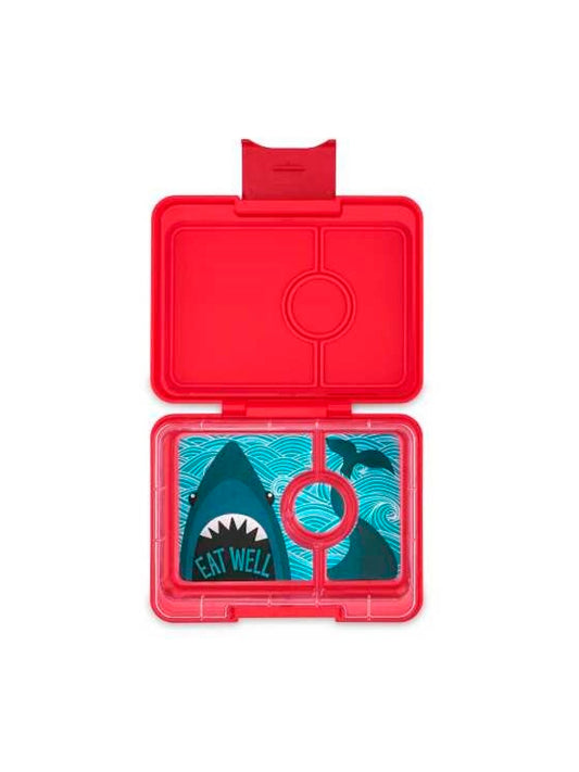 YUMBOX SNACK 3 SECCIONES SHARK RED Yumbox KIDSME