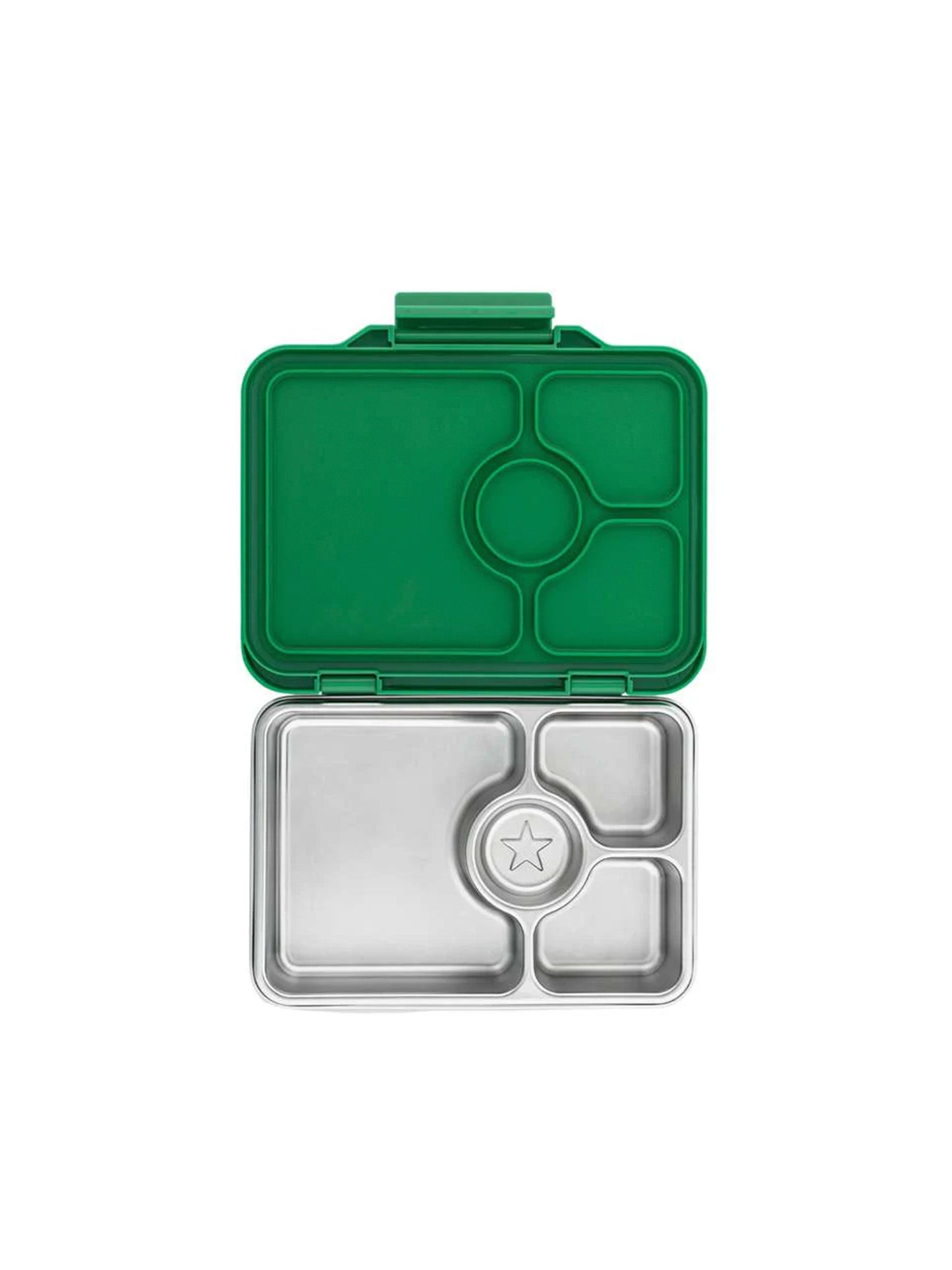 YUMBOX PRET ACERO INOX 4 SECCIONES VERDE